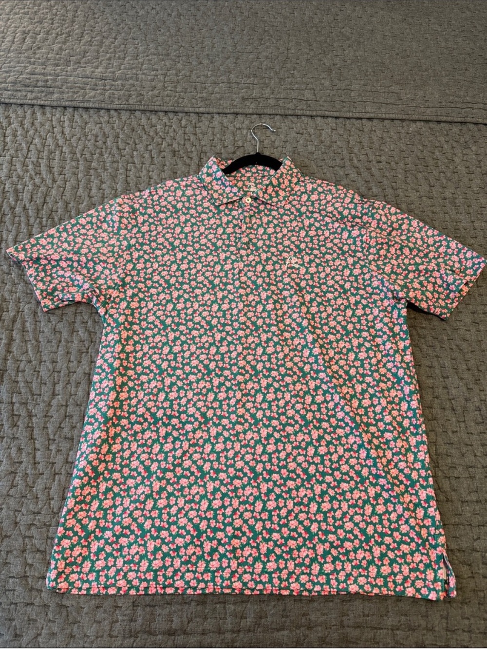Rhoback Azalea Men's Polo with Pink Floral Print